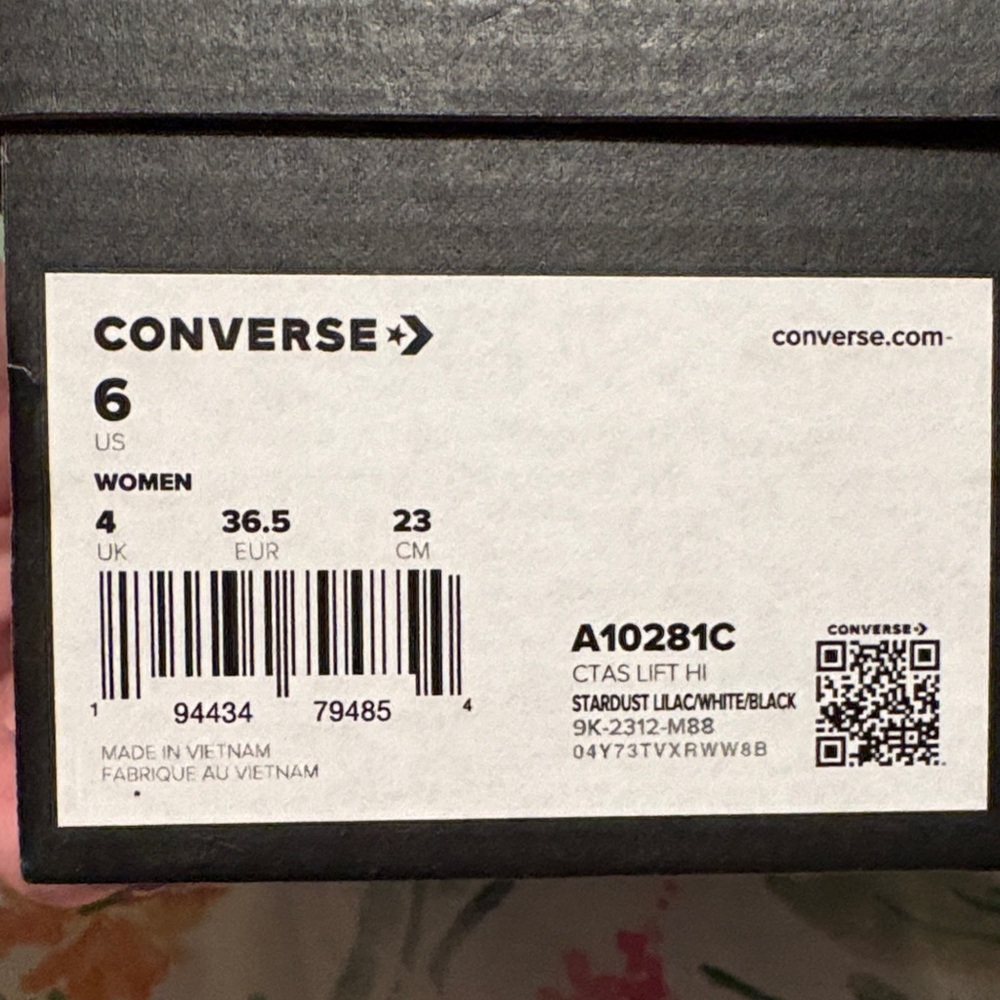 Converse Light Pink Floral High-Tops - Picture 11 of 11